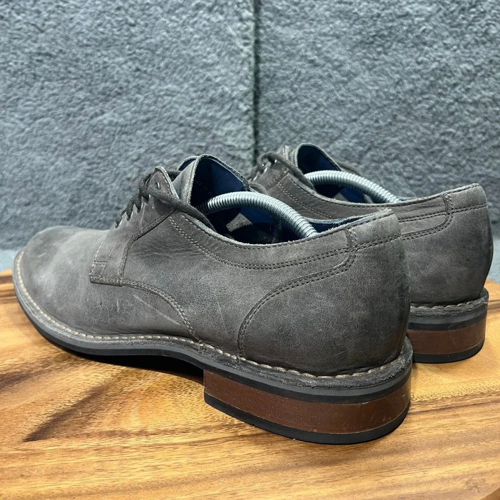 Men's Gray Suede Leather Dress Shoes Lace Up Derby Chukka Boots Nike Air Size 11
